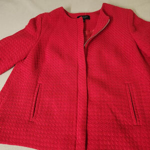 Talbots Dark Red Short Swing Jacket Sz 8P